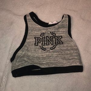 Pink sports bra